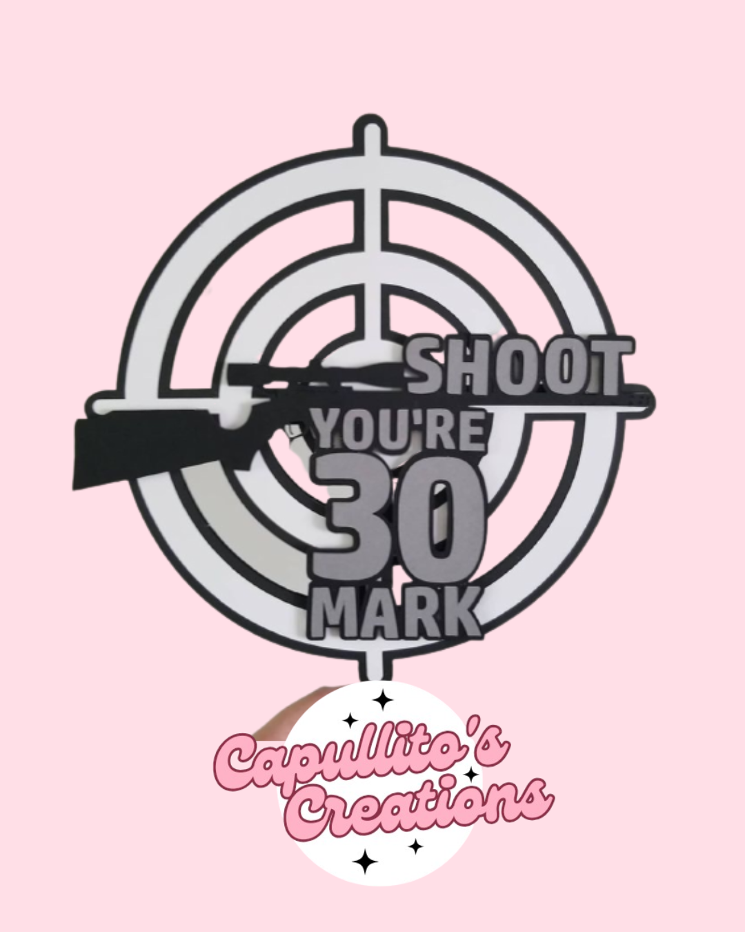 Hunting Target Cake Topper